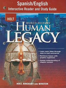Paperback World History: Human Legacy Full Survey: Spanish/English Interactive Reader and Study Guide Book