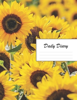 Paperback Daily Diary: Blank 2020 Journal Entry Writing Paper for Each Day of the Year - Sunflower - January 20 - December 20 - 366 Dated Pag Book