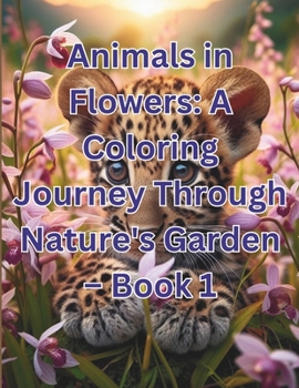 Animals in Flowers: A Coloring Journey Through Nature's Garden - Book 1