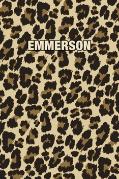 Paperback Emmerson: Personalized Notebook - Leopard Print (Animal Pattern). Blank College Ruled (Lined) Journal for Notes, Journaling, Dia Book
