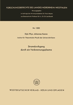 Paperback Stromdurchgang durch ein Verbrennungsplasma [German] Book