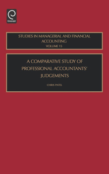 Hardcover Comparative Study of Professional Accountants Judgements Book