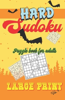 Paperback Hard Sudoku Puzzle Book for Adults Large Print: Sudoku Book with One Puzzle Per Page - 101 Puzzles - Hard - Volume 4 - 5,5'' x 8,5'' Book