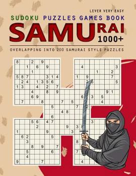 Paperback Samurai Sudoku: 1000 Puzzle Book, Overlapping into 200 Samurai Style Puzzles, Travel Game, Lever Very Easy Sudoku, Volume 13 Book