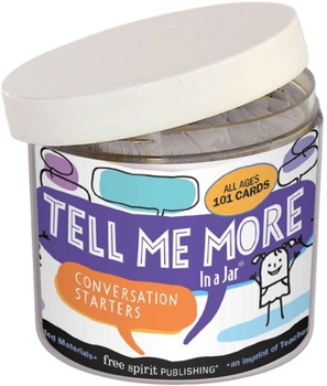 Paperback Tell Me More in a Jar(r): Conversation Starters Book