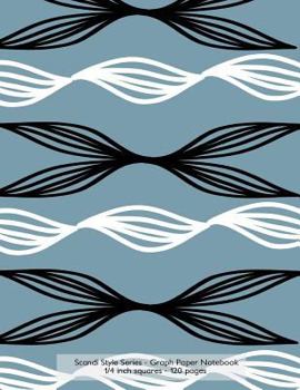 Paperback Scandi Style Series - Graph Paper Notebook 1/4 inch squares - 120 pages: Notebook perfect for school Math with duck egg blue cover "Fishing", 8.5 x 11 Book