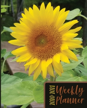 Paperback 2020-2021 Weekly Planner: Photo Of Sunflower Book