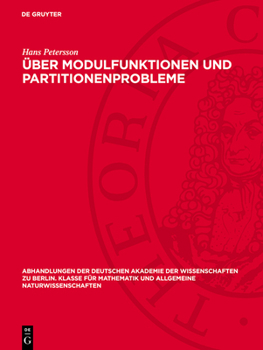 Hardcover Über Modulfunktionen Und Partitionenprobleme [German] Book