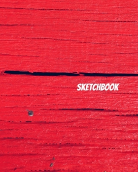 Paperback Sketchbook: Red Wooden Wall Design Book