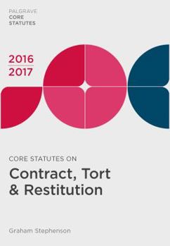 Paperback Core Statutes on Contract, Tort & Restitution 2016-17 Book