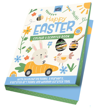 Happy Easter Colour & Scratch Book: Colour and Scratch Book