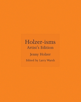 Hardcover Holzer-Isms: Artist's Edition Book