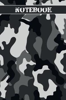 Notebook: 96 dotted Pages I dotted grid I Size 6x9 I Cover in camouflaged Design I Ideal for notes and sketches I