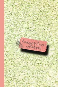 Composition notebook: Small sparkle glitter school or academic college ruled composition notebook for girls and women - Green glitter