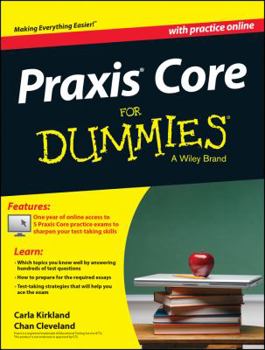 Paperback Praxis Core for Dummies, with Online Practice Tests Book