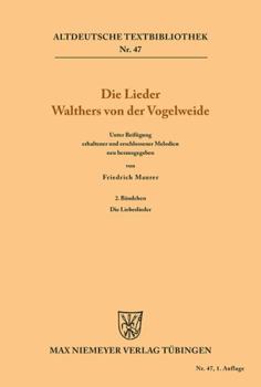Paperback Die Lieder Walthers von der Vogelweide [German] Book