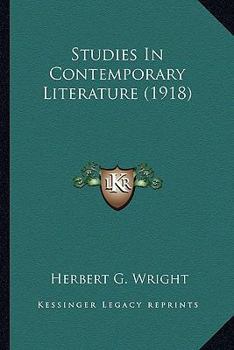 Paperback Studies In Contemporary Literature (1918) Book