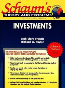 Paperback Schaum's Outline of Theory and Problems of Investments: Including Hundreds of Solved Problems Book