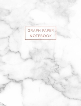 Paperback Graph Paper Notebook: Smokey White and Gray Marble - 8.5 x 11 - 5 x 5 Squares per inch - 100 Quad Ruled Pages - Cute Graph Paper Composition Book