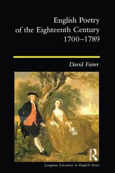 Paperback English Poetry of the Eighteenth Century, 1700-1789 Book