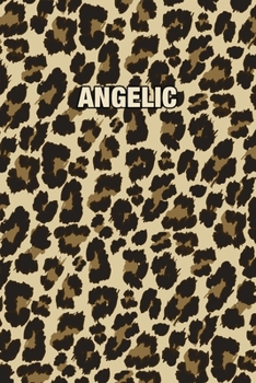 Paperback Angelic: Personalized Notebook - Leopard Print Notebook (Animal Pattern). Blank College Ruled (Lined) Journal for Notes, Journa Book