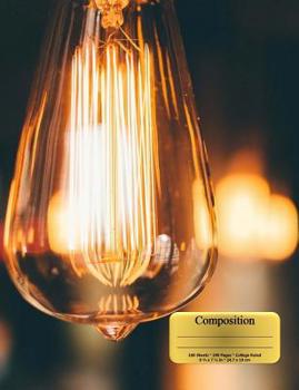 Paperback Vintage Lightbulb Bright Idea Notebook, Narrow Ruled: 100 sheets / 200 page Book