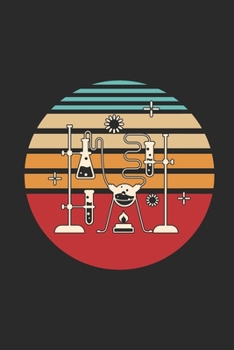 Chemistry Retro: Dotted Bullet Notebook (6" x 9" - 120 pages) ~ Chemistry Notebook Design for Gift / Daily Journals / School