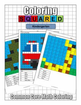 Paperback Coloring Squared: Kindergarten Book