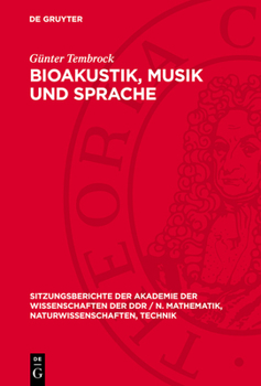Hardcover Bioakustik, Musik Und Sprache [German] Book