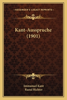 Paperback Kant-Ausspruche (1901) [German] Book