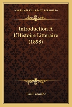 Paperback Introduction A L'Histoire Litteraire (1898) [French] Book