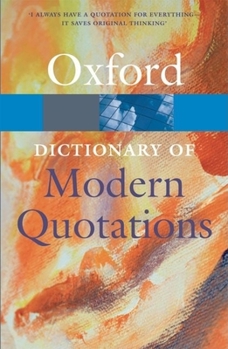 Paperback Oxford Dictionary of Modern Quotations Book