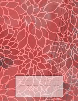 Paperback College Ruled Notebook: Crysanths Red 8.5x11 Book