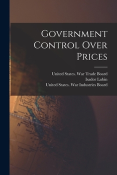 Paperback Government Control Over Prices Book