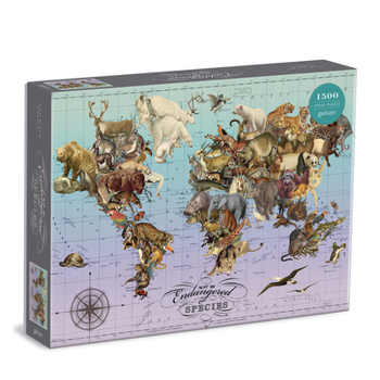 Game Wendy Gold Endangered Species 1500 Piece Puzzle Book