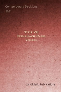 Paperback Title VII Prima Facie Cases: Volume 2 Book