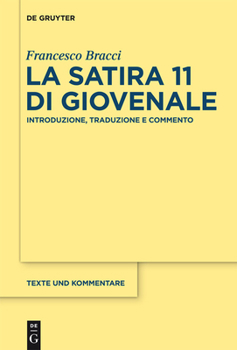 Hardcover La satira 11 di Giovenale [Italian] Book