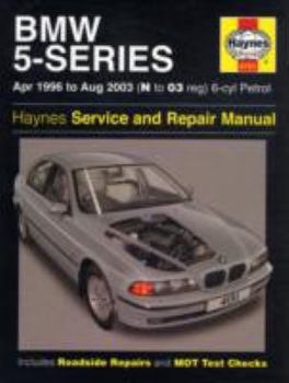 Hardcover Service and Repair Manual for BMW 5-Series: Models Covered, BMW 5-Series (E39) Models with 6-Cylinder Petrol Engines, 520i, 523i, 528i & 530i Saloon & Book