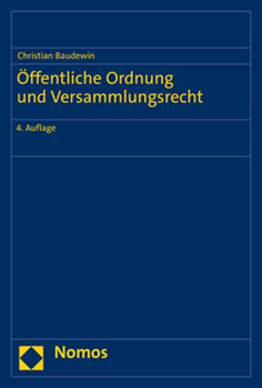 Paperback Offentliche Ordnung Und Versammlungsrecht [German] Book