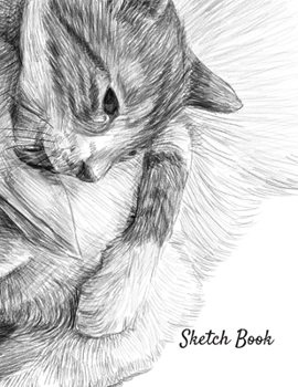 Paperback Sketch Book: Cat Pencil Drawing Themed Notebook for Drawing, Writing, Painting, Sketching or Doodling, 120 Pages, 8.5 x 11 Book