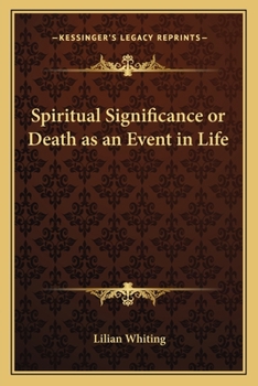 Spiritual Significance Or Death As An Event In Life