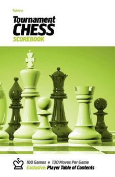 Paperback Tabiya Tournament Chess Scorebook: Cover Style: White with Green Graphic Book