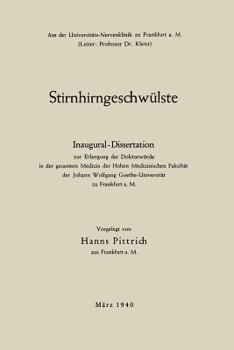 Paperback Stirnhirngeschwülste: Inaugural-Dissertation [German] Book