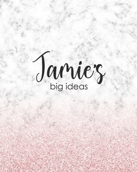 Paperback Jamie's Big Ideas: Personalized Notebook - 8x10 Lined Women's Journal Book