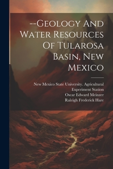 Paperback --geology And Water Resources Of Tularosa Basin, New Mexico Book