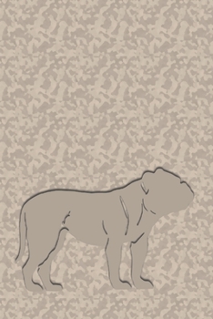 Bulldog Tan Speckled Theme: Vision Board Planner Diary Notebook 1-Year Calendar 6x9 Lined Journal 120-Pages