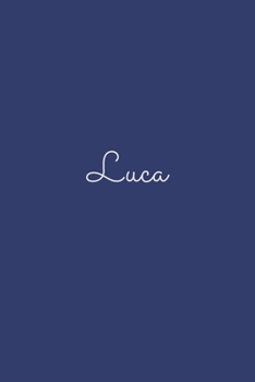 Luca: notebook with the name on the cover, elegant, discreet, official notebook for notes, dot grid notebook,
