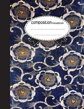 Composition Notebook, 8.5 x 11, 110 pages: Vintage blue Flowers: (Notebooks)