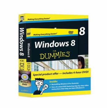 Paperback Windows 8 for Dummies, Book + DVD Bundle Book