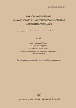 Paperback Kartei Zur Dokumentation Der Molekülspektroskopie [German] Book